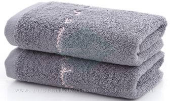 China small hand towels Exporter Custom Grey cotton Guest Wash towels Manufacturer